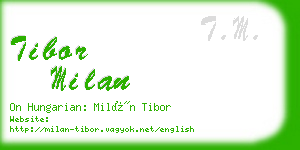 tibor milan business card